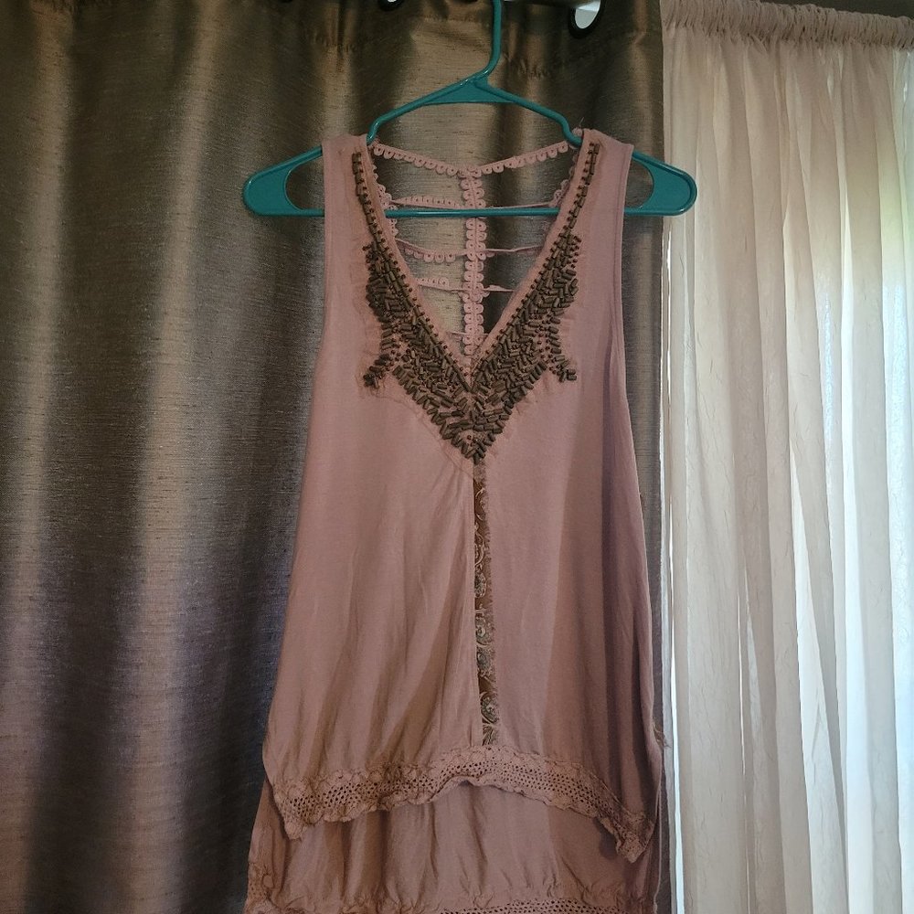 BKE Gimmicks beaded tank top